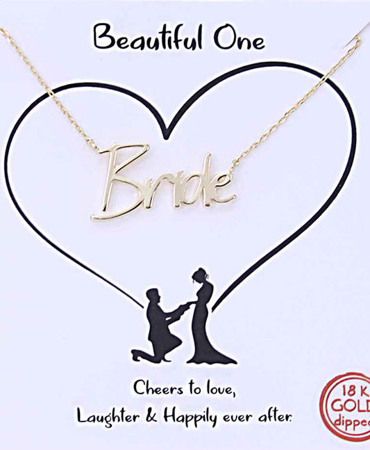 Bride Word Necklace