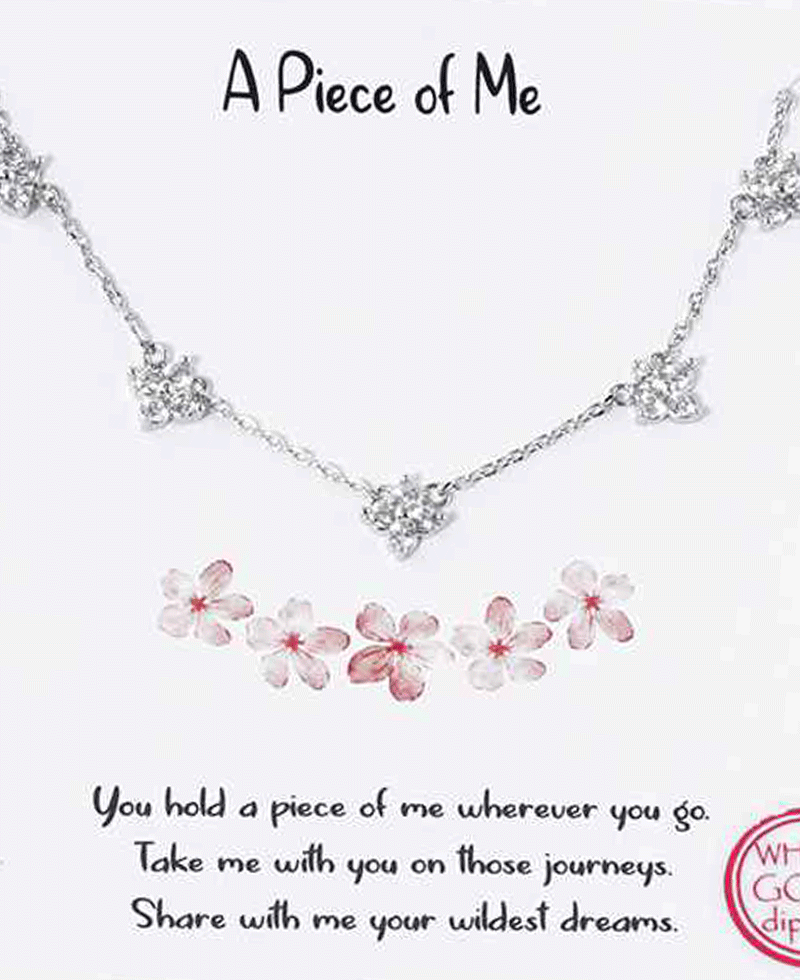 CZ Flower Station Necklace