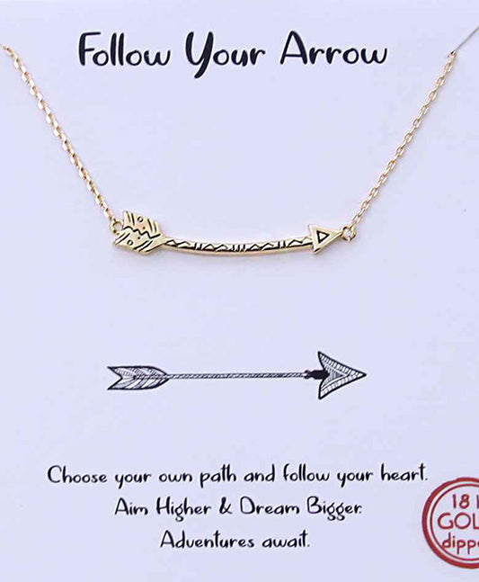 Curved Arrow Necklace