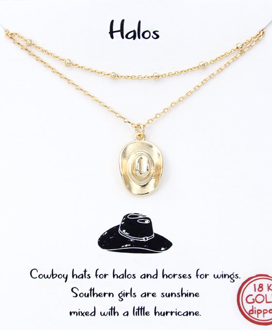 Hat Double Layer Necklace