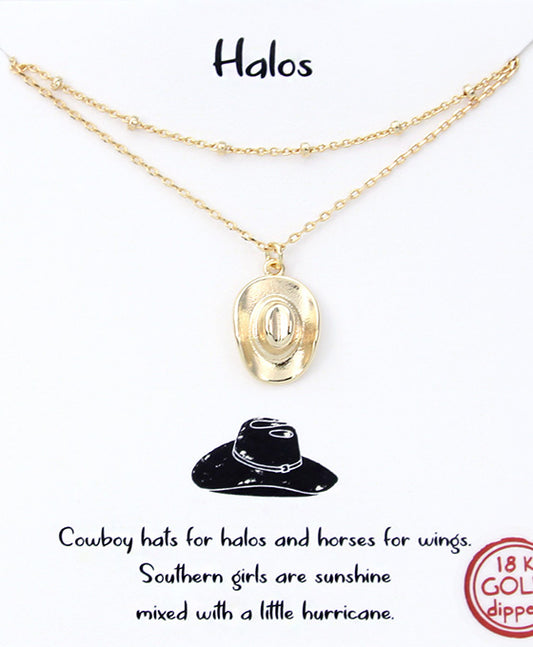 Hat Double Layer Necklace