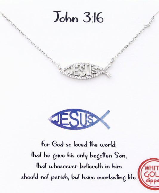 Jesus Fish Symbol Necklace