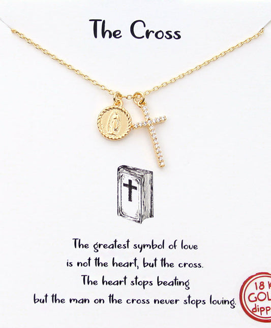 Cross & Maria Pendant Necklace