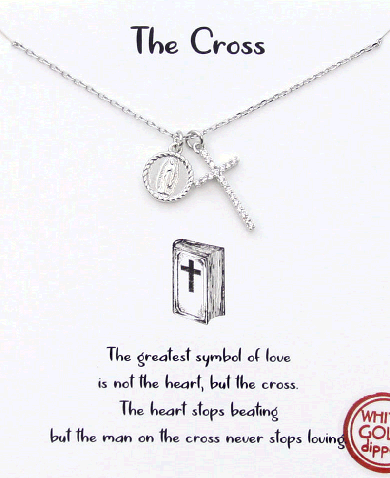Cross & Maria Pendant Necklace