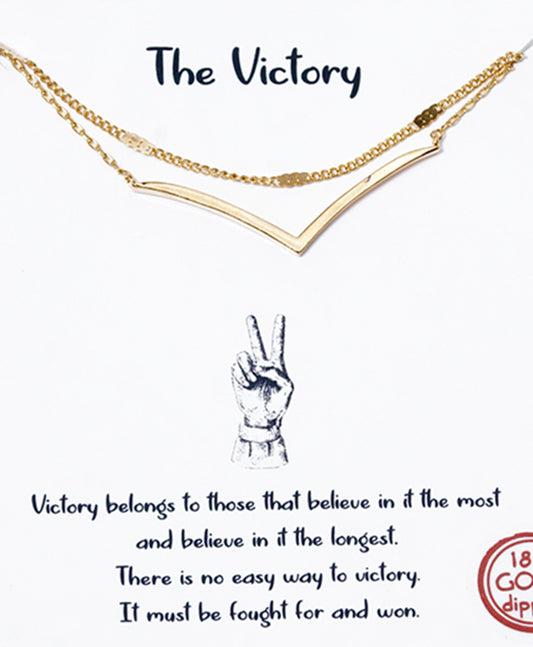 V Shape Bar Double Layer Necklace