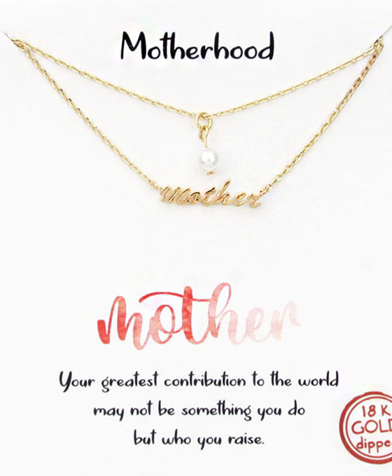 Mother & Pearl Double Layer Necklace
