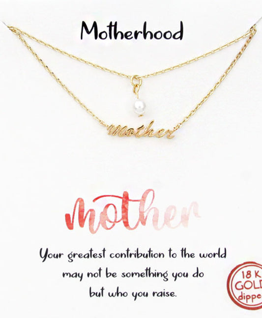 Mother & Pearl Double Layer Necklace