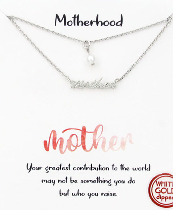 Mother & Pearl Double Layer Necklace