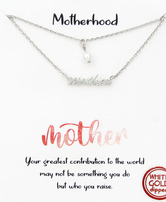 Mother & Pearl Double Layer Necklace