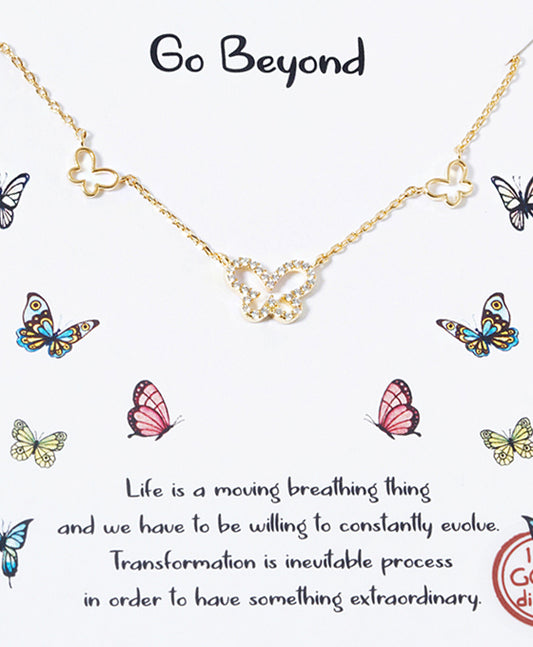 Three Butterflies Necklace