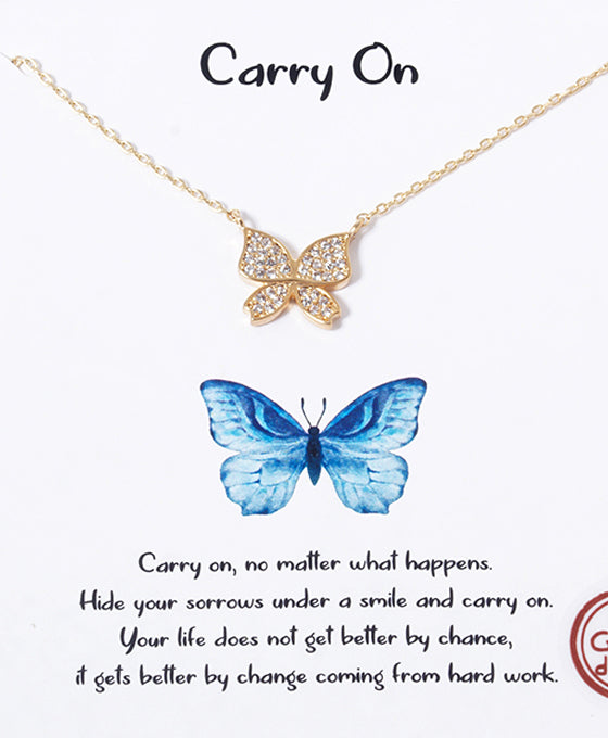 Butterfly CZ Necklace