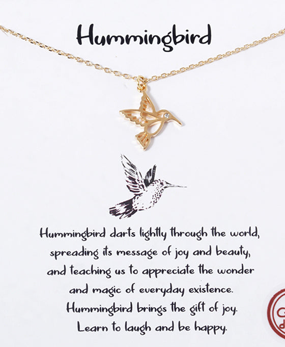 Hummingbird CZ Necklace