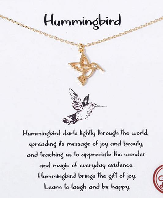 Hummingbird CZ Necklace