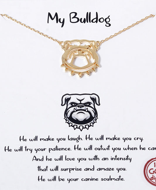 Buldog Hallow Face Pendant Necklace