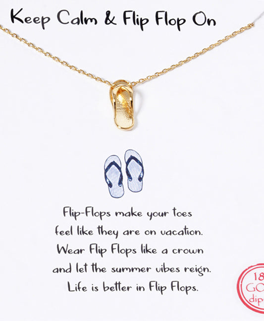 Flip Flop Pendant Necklace