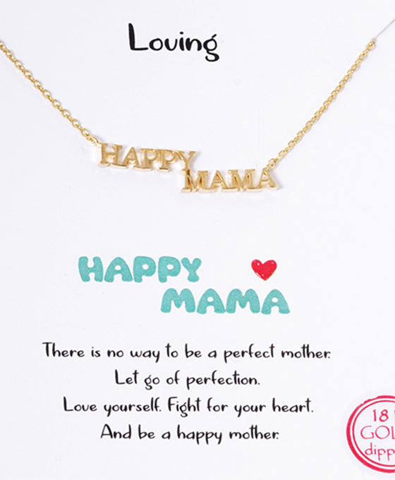 Happy Mama Word Necklace