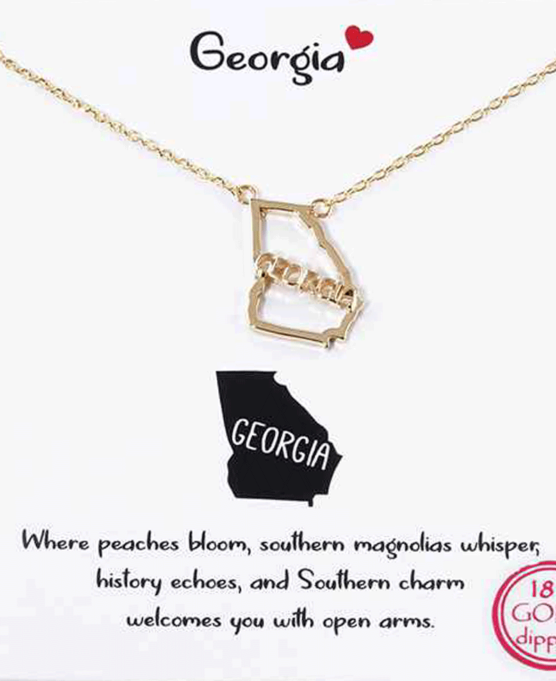 State Map Necklace