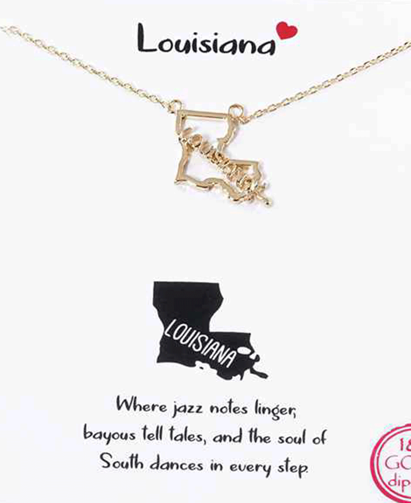State Map Necklace