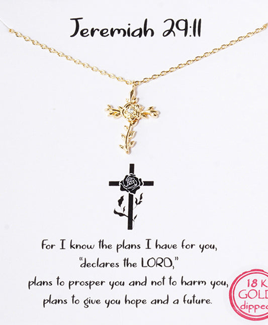 Cross CZ Necklace