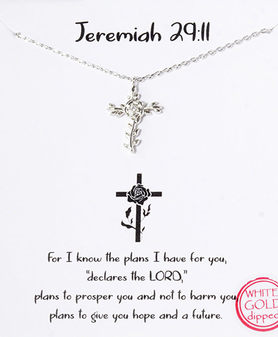 Cross CZ Necklace