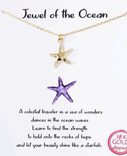 Starfish CZ Necklace