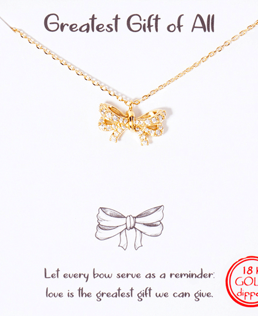Ribon CZ Necklace