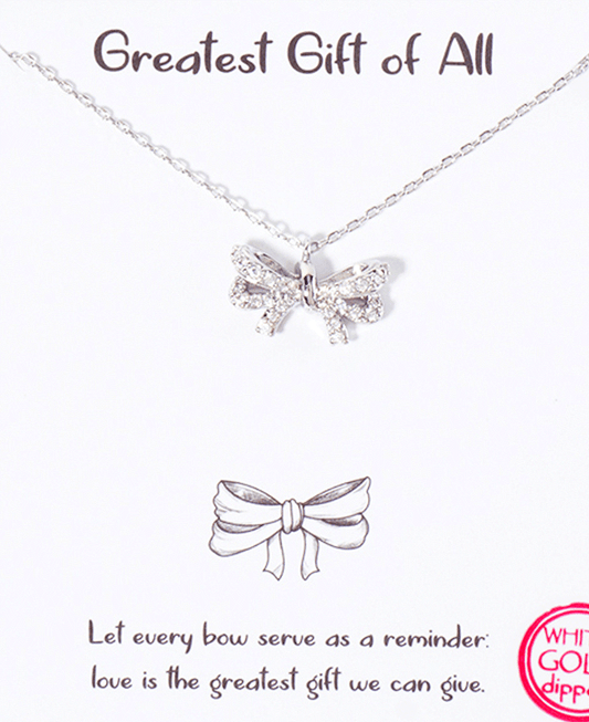 Ribon CZ Necklace
