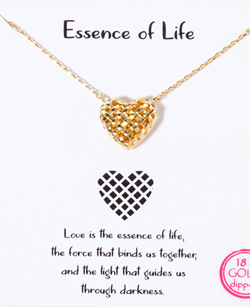 Patterned Heart Necklace