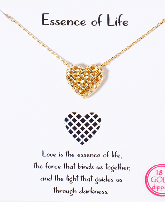 Patterned Heart Necklace