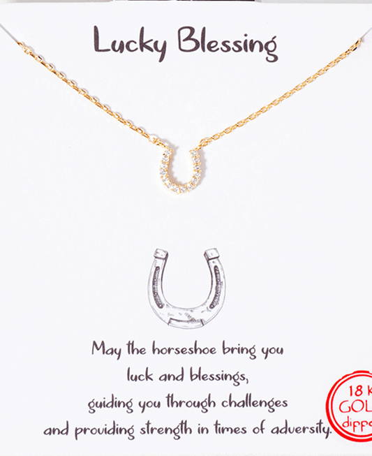 Horse Shoe CZ Necklace