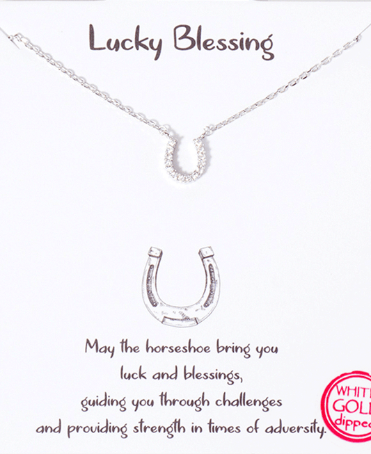 Horse Shoe CZ Necklace