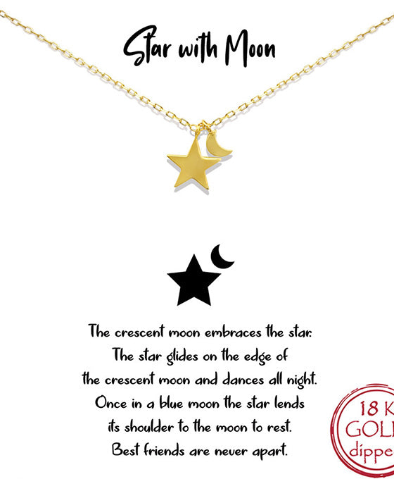 Star & Crescent Moon Necklace