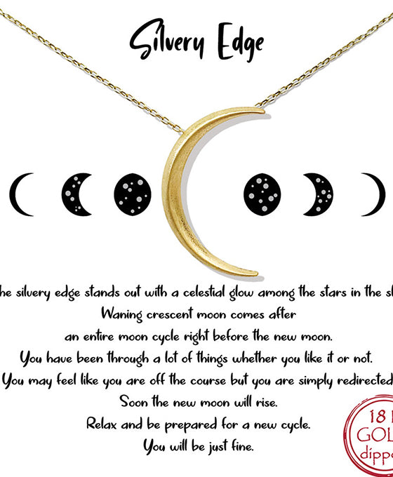 Waning Crescent Moon Necklace