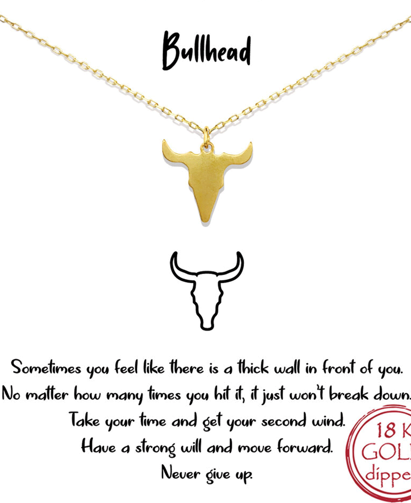 Bull Head Pendant Necklace