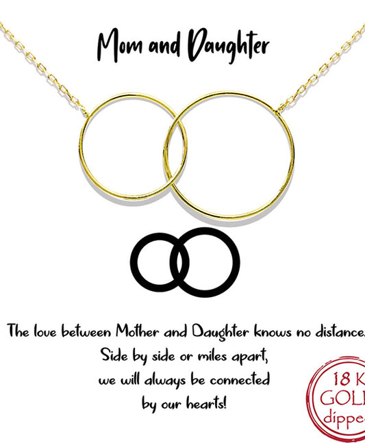 Two Interlocking Circle Necklace
