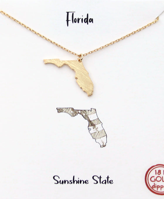 State Map Necklace