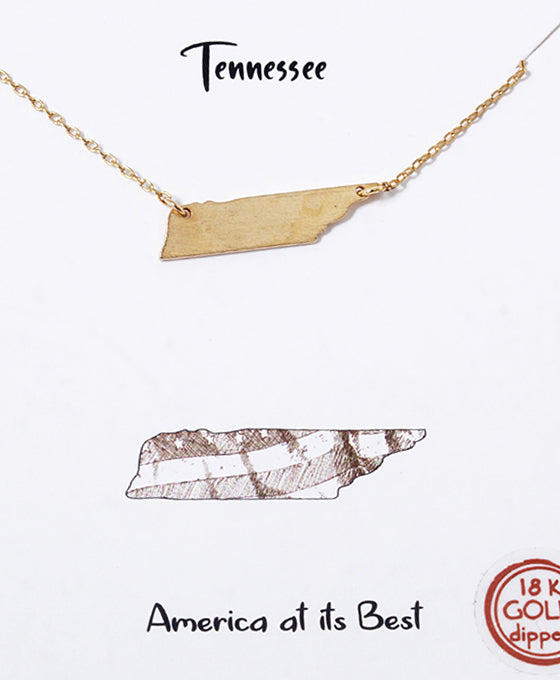 State Map Necklace