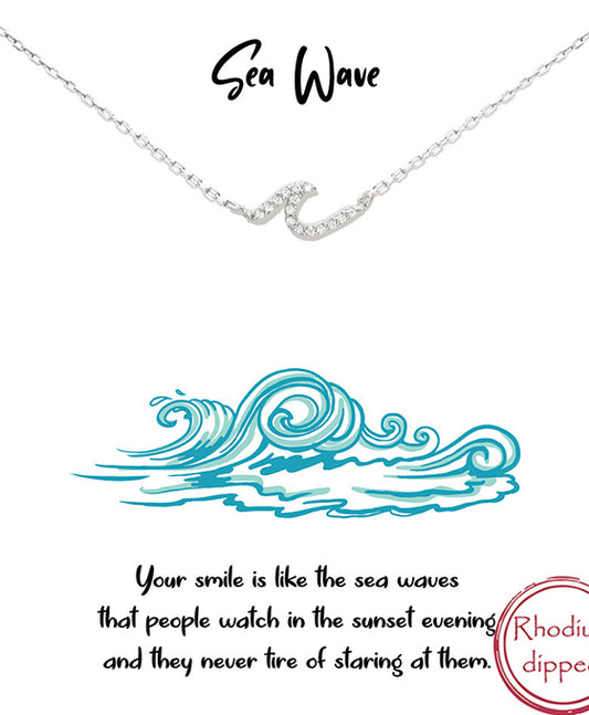 CZ Wave Necklace