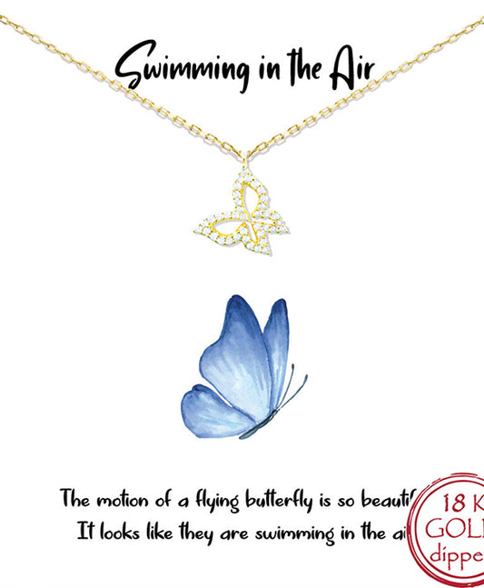 CZ Butterfly Necklace