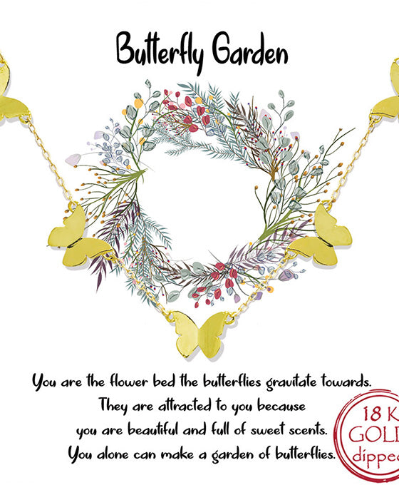 Five Butterfly Necklace