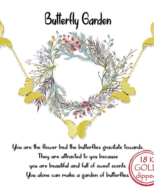 Five Butterfly Necklace