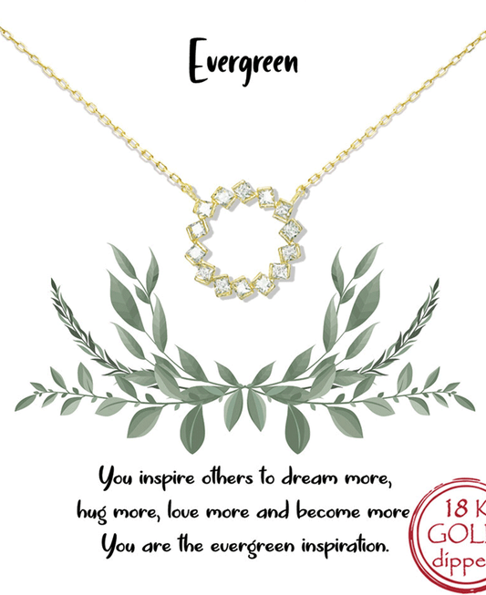 Square CZ Circle Necklace