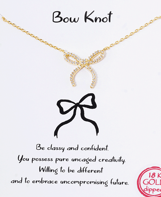 Ribbon CZ Necklace
