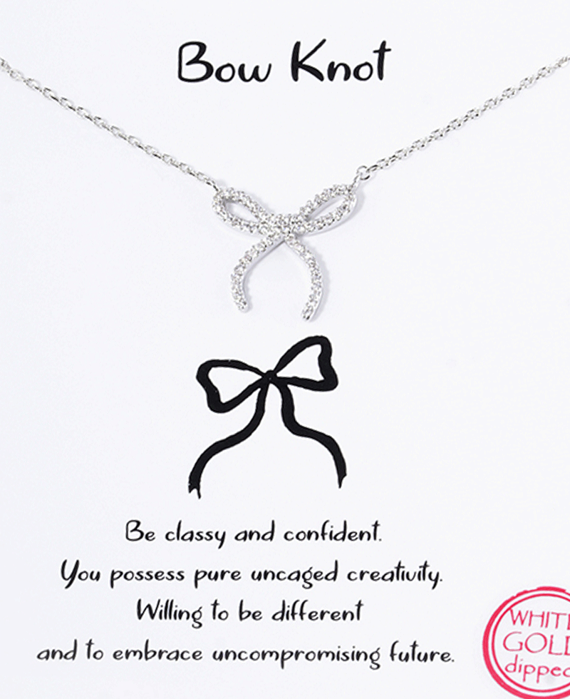 Ribbon CZ Necklace