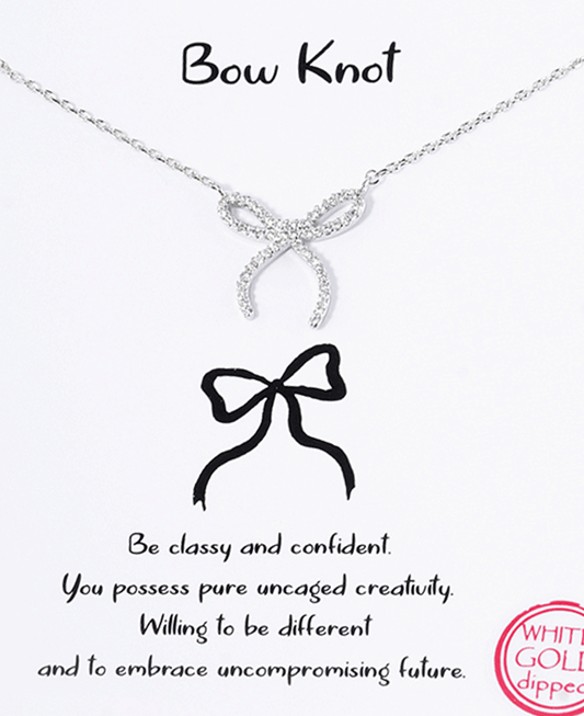Ribbon CZ Necklace