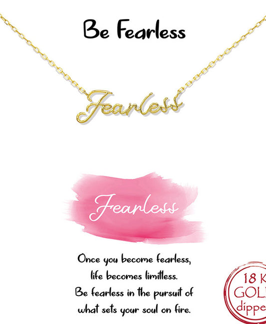 Fearless Script Necklace