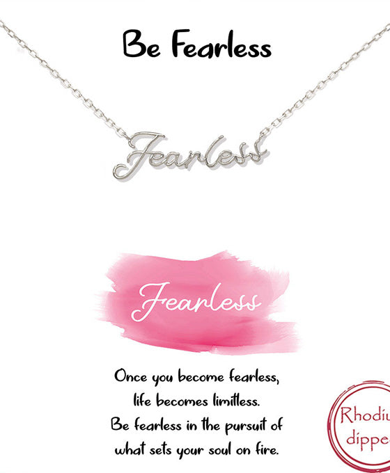 Fearless Script Necklace