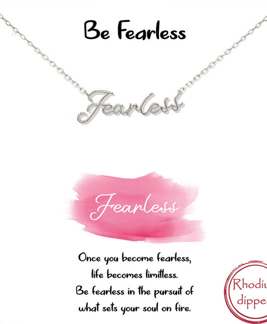 Fearless Script Necklace