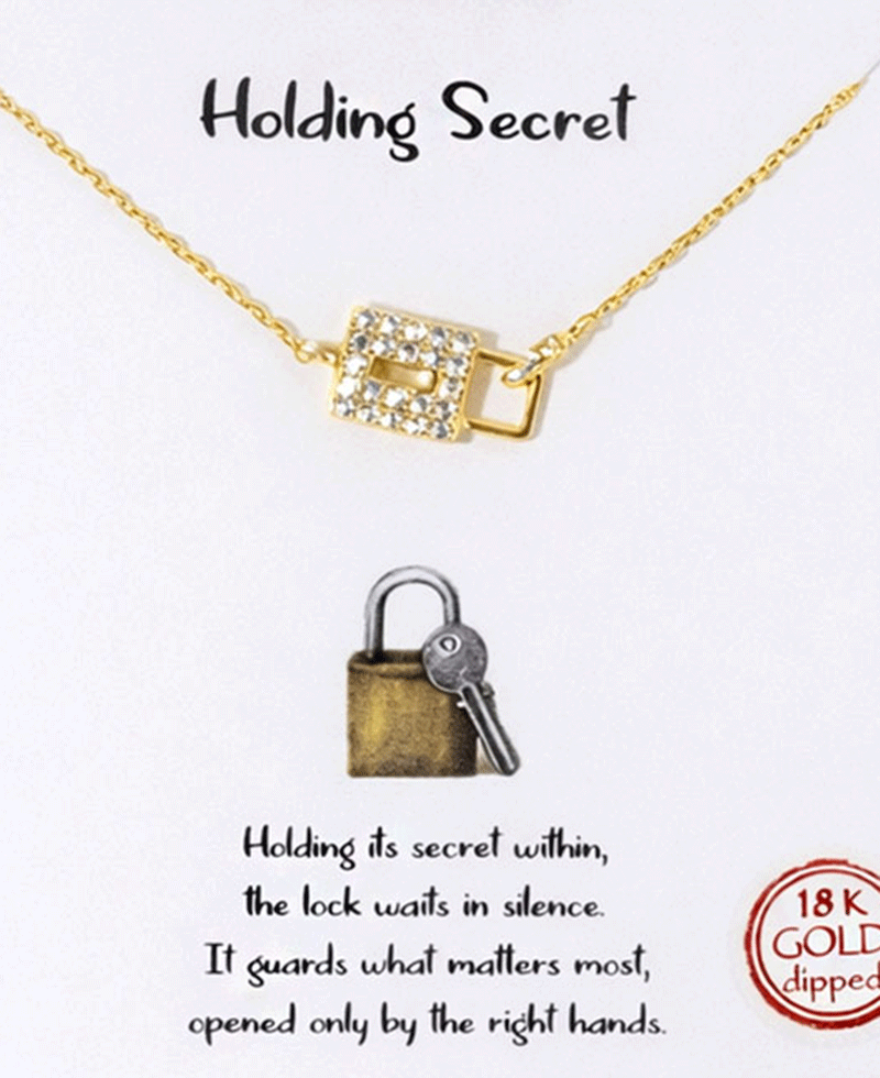 CZ Lock Necklace