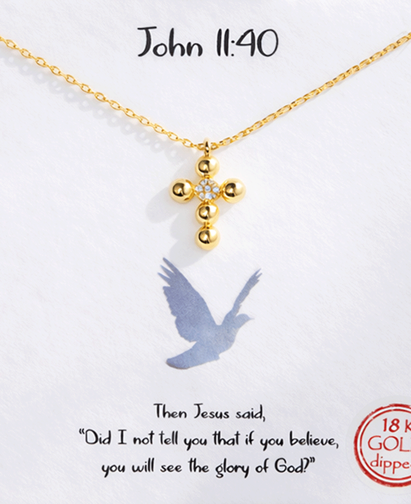 Bubble Cross Necklace